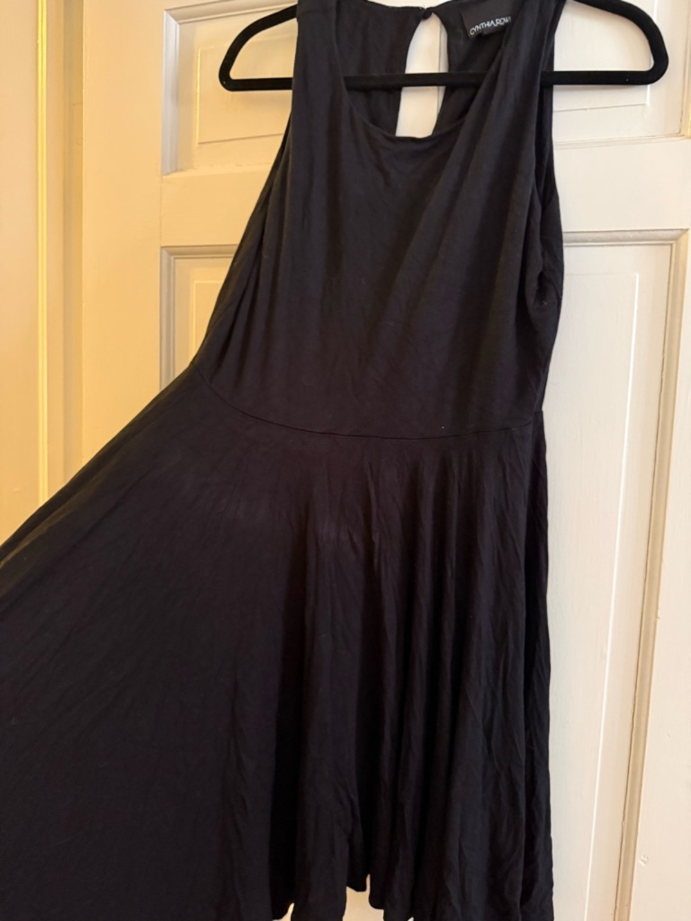 Cynthia Rowley Black Sleeveless Fit-and-Flare Dress